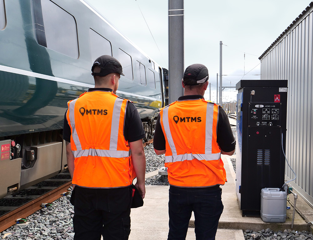 Engineers carrying out rolling stock and infrastructure work as part of specialist transport maintenance services